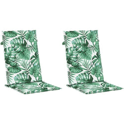 Vidaxl - Coussins de chaise à dossier haut 2 pcs modèle de feuille tissu