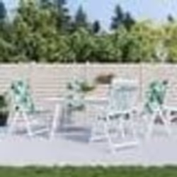 vidaXL Coussins de chaise à dossier haut lot de 4 modèle de feuille