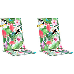 Coussins de chaise de jardin dossier haut lot de 2 multicolore vidaXL