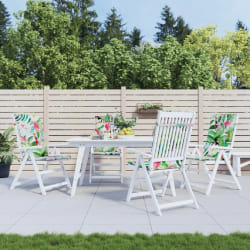 vidaXL Coussins de chaise à dossier haut - Multicolore