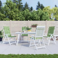 vidaXL Coussins de chaise à dossier haut - Modèle feuille