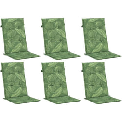 Vidaxl - Coussins de chaise à dossier haut lot de 6 modèle de feuille