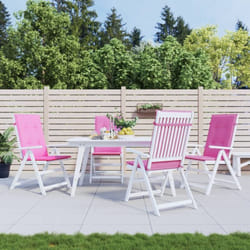 Vidaxl - Coussins de chaise à dossier haut lot de 4 rose tissu