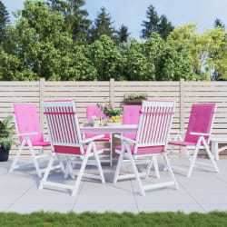 vidaXL Coussins de chaise lot de 6 - Rose