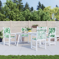 Vidaxl - Coussins de chaise à dossier bas lot de 4 modèle de feuille
