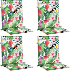 Coussins de chaise à dossier bas lot de 4 multicolore tissu
