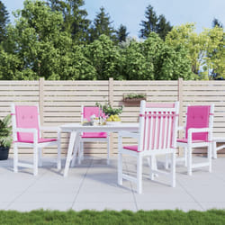 Coussins de chaise à dossier bas lot de 4 rose tissu