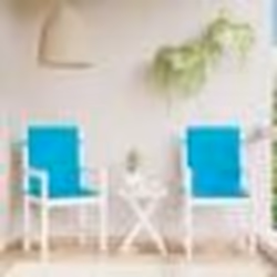 vidaXL Coussins de chaise à dossier bas 2 pcs turquoise tissu 361337