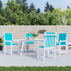 Vidaxl - Coussins de chaise à dossier bas lot de 4 turquoise tissu