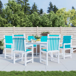 Vidaxl - Coussins de chaise à dossier bas 6 pcs turquoise tissu