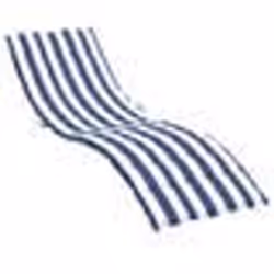 vidaXL Coussin de chaise longue rayures bleues-blanches tissu oxford 361399