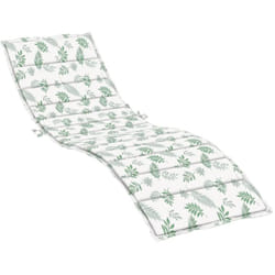 vidaXL Coussin de chaise longue motif de feuilles tissu oxford
