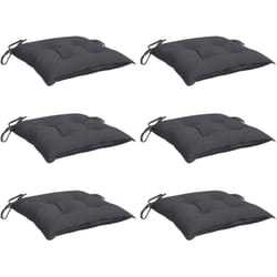 Coussins de chaise lot de 6 anthracite 40x40x7 cm Vidaxl