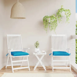 vidaXL Coussins de Chaise Lot de 2 - Bleu Clair