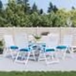 vidaXL Coussins de chaise lot de 6 bleu clair 40x40x7 cm tissu oxford