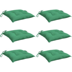 Coussins de chaise lot de 6 vert 40x40x7 cm tissu oxford Vidaxl