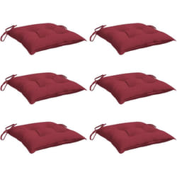 Vidaxl - Coussins de chaise lot de 6 bordeaux 40x40x7 cm tissu oxford