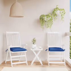 vidaXL Coussins de chaise lot de 2 bleu 40x40x7 cm tissu oxford
