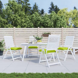 vidaXL Coussins de chaise lot de 4 vert brillant 40x40x7 cm