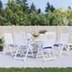 vidaXL Coussins de chaise 6 pcs rayures bleues et blanches 40x40x7 cm 361488