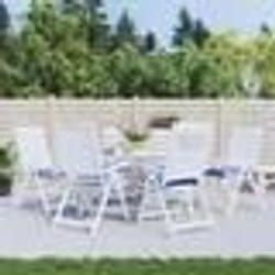 vidaXL Coussins de chaise 6 pcs rayures bleues et blanches 40x40x7 cm 361488