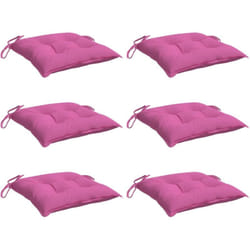 Coussins de chaise lot de 6 rose 40x40x7 cm tissu vidaXL