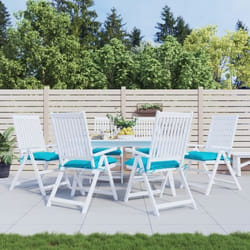 vidaXL Coussins de chaise 6 pcs turquoise 40x40x7 cm tissu 361506