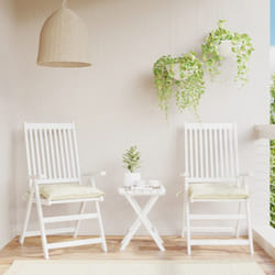 Vidaxl - Coussins de chaise lot de 2 blanc crème 50x50x7 cm tissu oxford