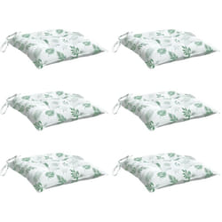Vidaxl - Coussins de chaise lot de 6 à motif de feuilles 50x50x7 cm