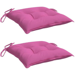 Coussins de chaise lot de 2 rose 50x50x7 cm tissu oxford - Vidaxl