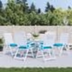 vidaXL Coussins de chaise 6 pcs turquoise 50x50x7 cm tissu oxford 361563