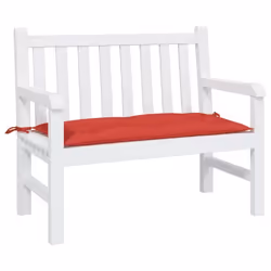 vidaXL Coussin de banc de jardin rouge 100x50x7 cm tissu oxford