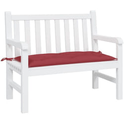 Coussin de banc de jardin rouge bordeaux 100x50x7 cm Vidaxl