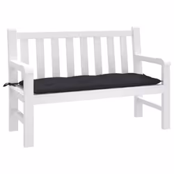 vidaXL Coussin de banc de jardin noir 120x50x7 cm tissu oxford