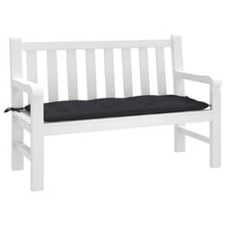 vidaXL Coussin de banc de jardin noir 120x50x7 cm tissu oxford