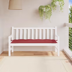 vidaXL Coussin de banc de jardin rouge bordeaux 150x50x7 cm
