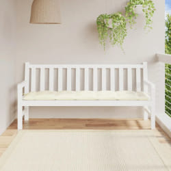 vidaXL Coussin de Banc de Jardin Crème