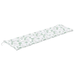 vidaXL Coussin de banc de jardin motif de feuilles 180x50x7 cm