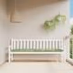 vidaXL Coussin de banc de jardin motif de feuilles 200x50x7 cm tissu
