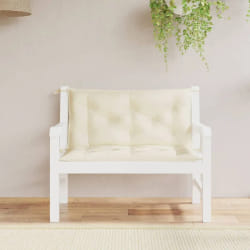 vidaXL Coussins de banc - Crème