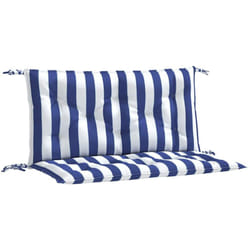 Coussins de banc de jardin lot de 2 rayures bleues et blanches Vidaxl