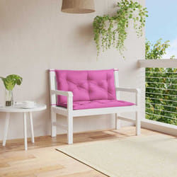 Vidaxl - Coussins de banc de jardin lot de 2 rose 100x50x7 cm tissu