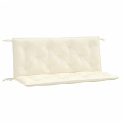 Coussins de banc de jardin lot de 2 blanc crème tissu Oxford Vidaxl