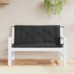 Vidaxl - Coussins de banc jardin lot de 2 noir 120x50x7 cm tissu Oxford