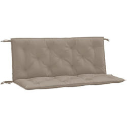 Coussins de banc jardin lot de 2 taupe 120x50x7 cm tissu Oxford Vidaxl