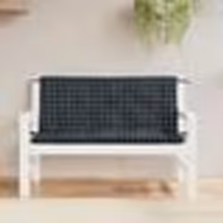 vidaXL Coussins de banc de jardin lot de 2 carreaux noir 120x50x7 cm