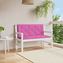 Vidaxl - Coussins de banc de jardin lot de 2 rose 120x50x7 cm tissu