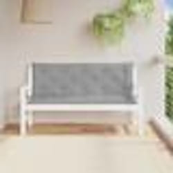 vidaXL Coussins de banc jardin lot de 2 gris 150x50x7 cm tissu Oxford