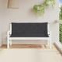 vidaXL Coussins de banc jardin lot de 2 noir 150x50x7 cm tissu Oxford