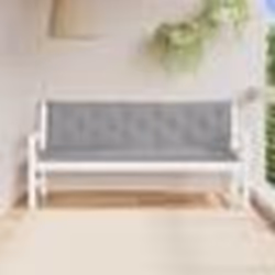 vidaXL Coussins de banc jardin lot de 2 gris 180x50x7 cm tissu Oxford